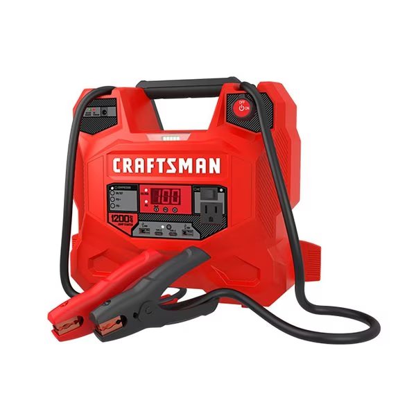 1200A Peak Amps, Jump Starter, Multi-Function, AC, DC, USB, Compressor, Light, Craftsman, Mfr#: CMXCESM256